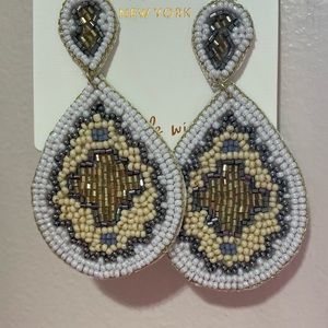 ❤️JUST IN! Boho White Multicolor Beaded Teardrop Earrings